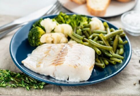 Fish with vegetables -sayuran
