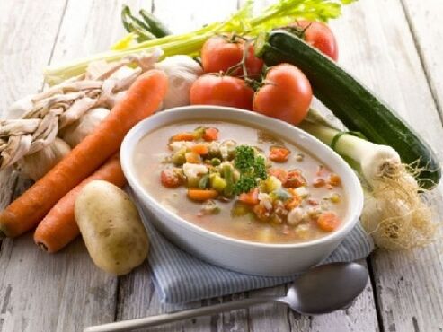 Vegetables -surgers and candle soup