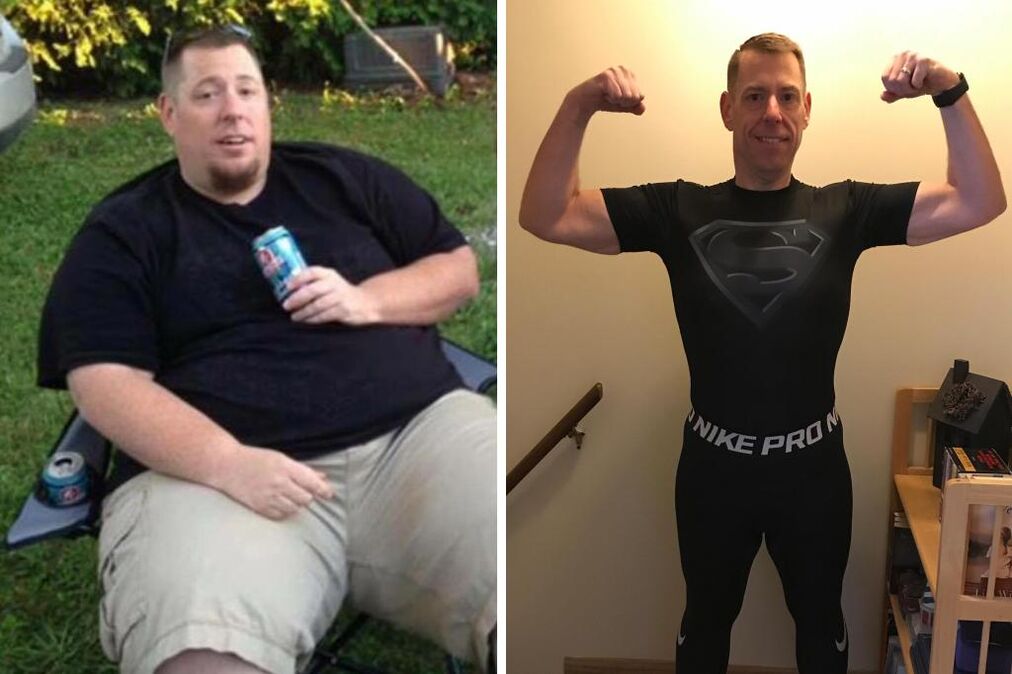 men before and after the keto diet